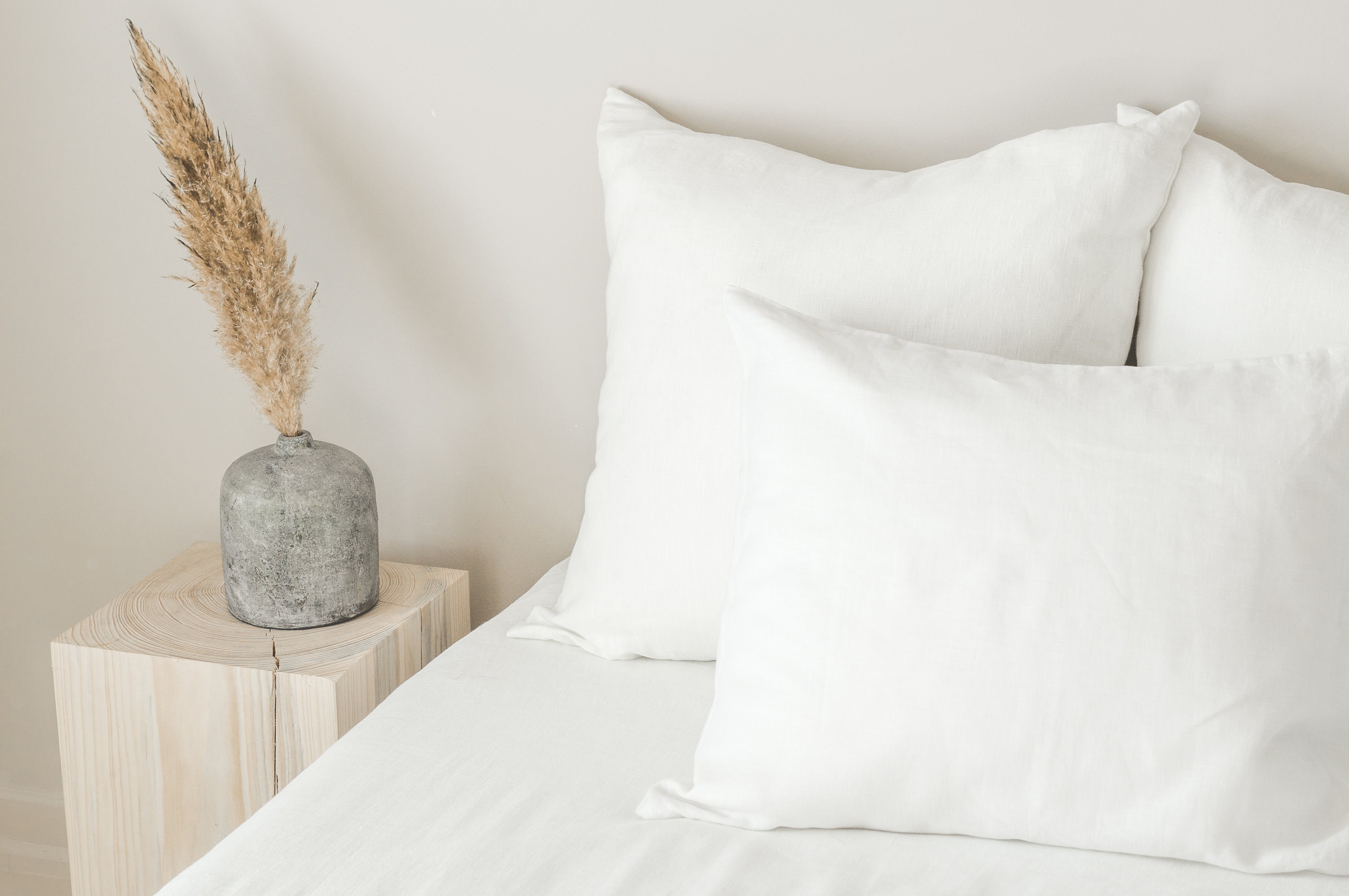 Linen Pillow Case in off White With Envelope Closure washed Linen Pillow Cases in Cream White custom Size Pillow Shams Etsy Canada