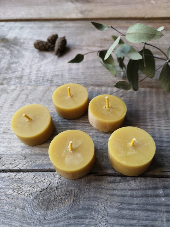 Mini-Skep Votive Candles (Set of 3) 100% Pure Beeswax Candles – Bee Better  Apiary