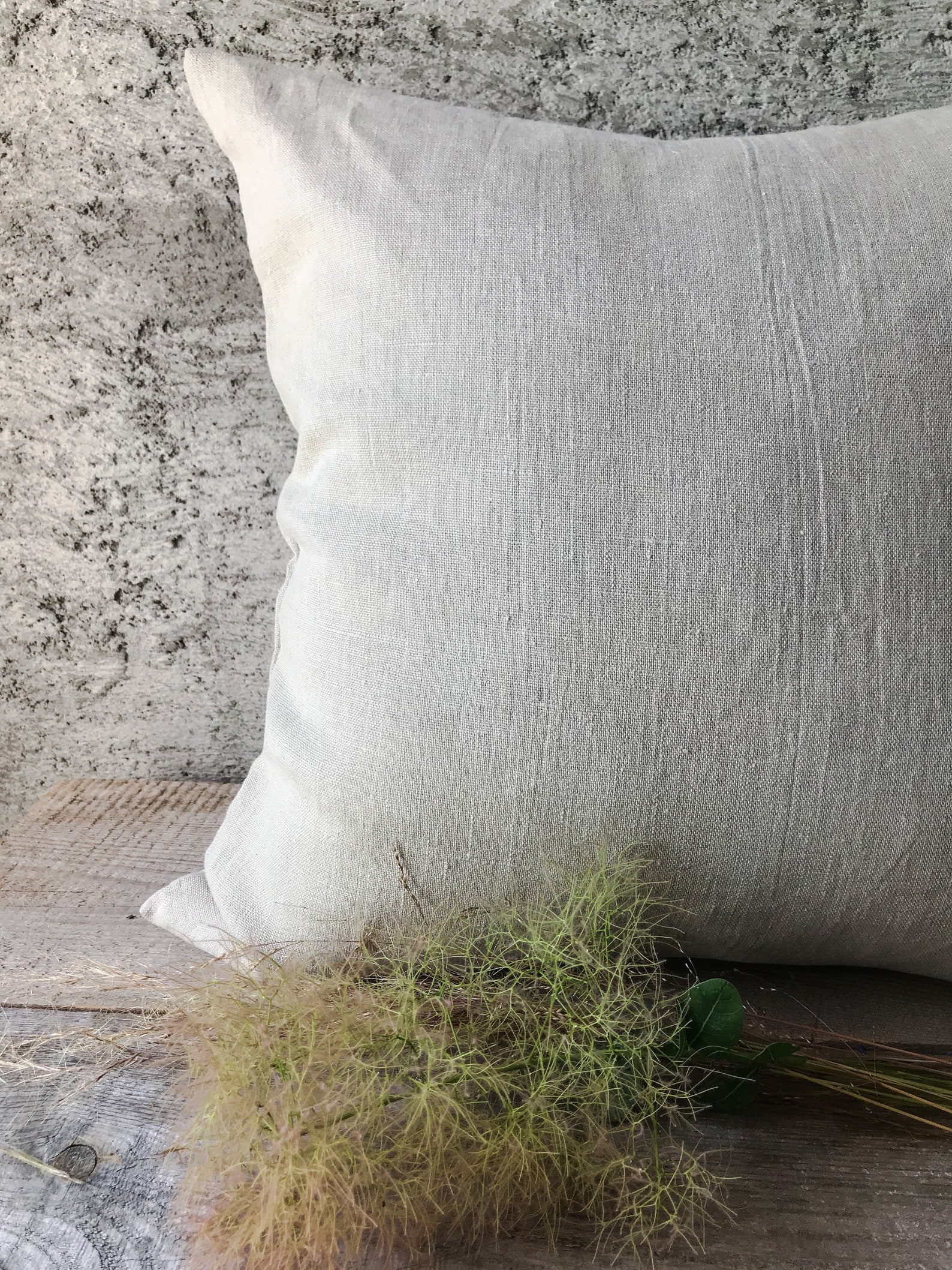 Set of 2 4 and 6 Rustic Linen Pillow Cases /raw Linen Throw - Etsy