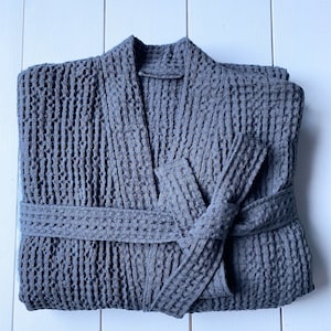 Badrock i våffellinne i olika färger/unisex badrock i våffellinne/kimono i våffel/olika storlekar/ bild 3