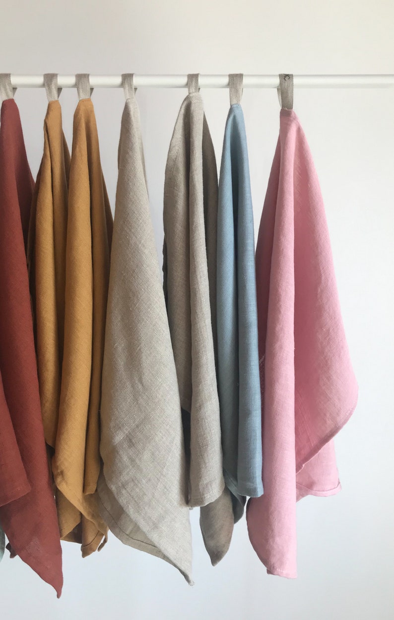 Soft linen tea towel/Washed linen kitchen towel/Stonewashed dish towels/different colors image 3