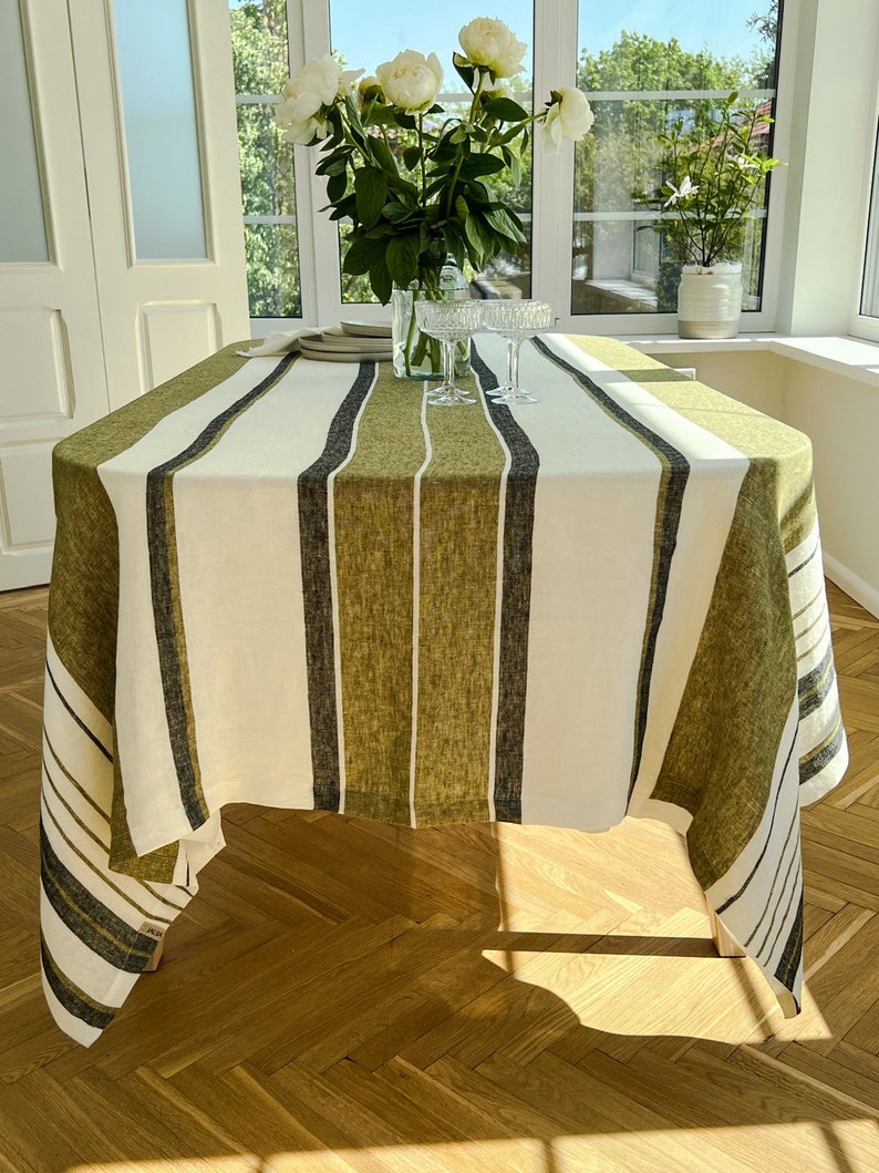 JaujaLinen Linen Tablecloth - Thumbnail 3