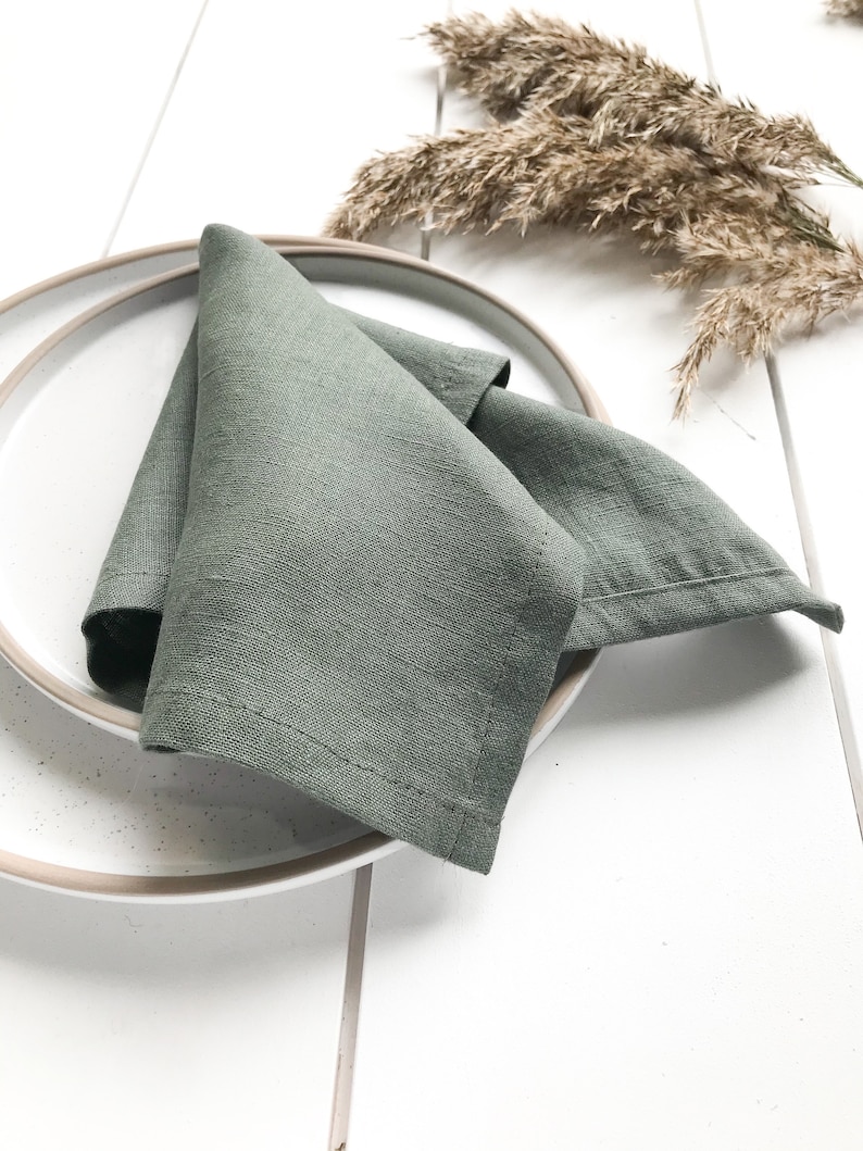 Washed linen napkin in 8x8 20x20cm /soft handmade natural linen napkin/various colors/stonewashed linen cloth napkin image 8