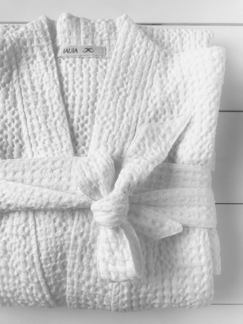 Badrock i våffellinne i olika färger/unisex badrock i våffellinne/kimono i våffel/olika storlekar/ bild 2