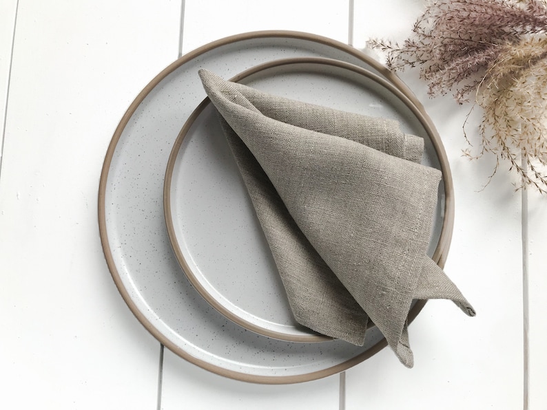 Washed linen napkin in 8x8 20x20cm /soft handmade natural linen napkin/various colors/stonewashed linen cloth napkin image 6