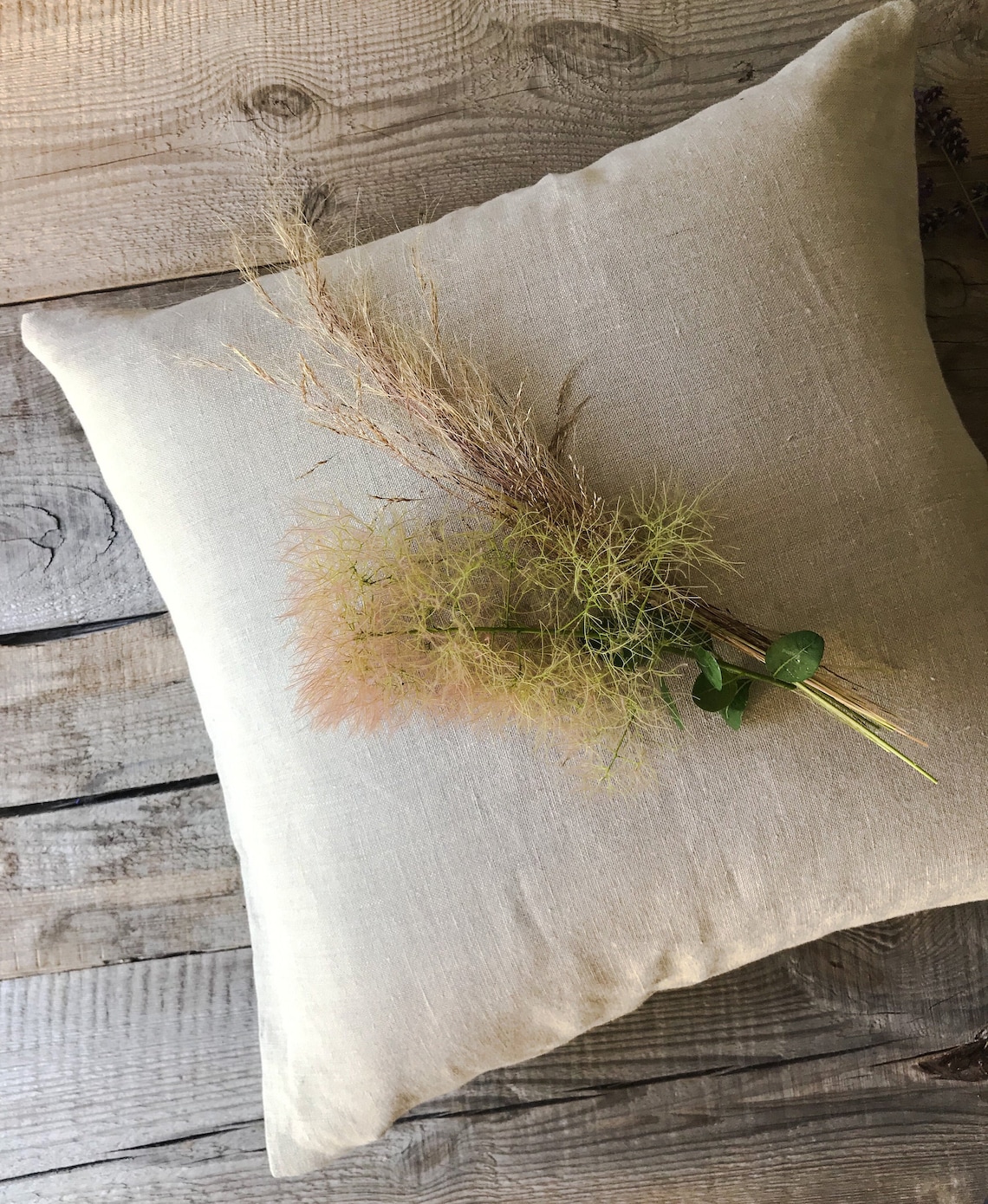 Set of 2 4 and 6 Rustic Linen Pillow Cases /raw Linen Throw - Etsy