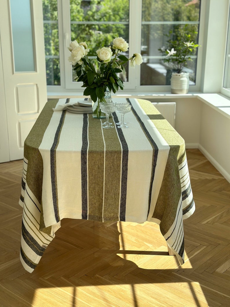 JaujaLinen Linen Tablecloth - Thumbnail 5