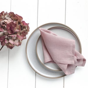 Washed linen napkin in 8x8 20x20cm /soft handmade natural linen napkin/various colors/stonewashed linen cloth napkin image 7