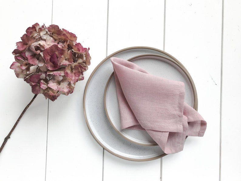 Washed linen napkin in 8x8 20x20cm /soft handmade natural linen napkin/various colors/stonewashed linen cloth napkin image 7