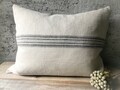 Rustic linen pillow case/Linen throw pillow cover/striped decorative pillow case/hidden zipper/grain sack pillow case/free shipping product logo