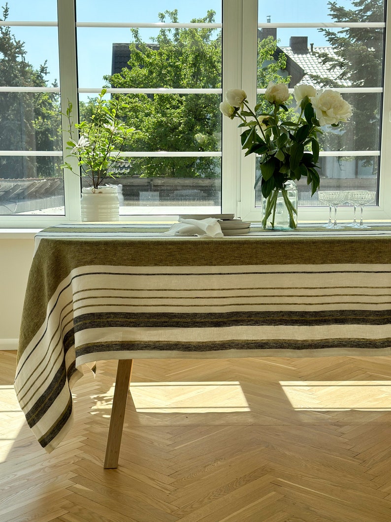 JaujaLinen Linen Tablecloth - Thumbnail 4