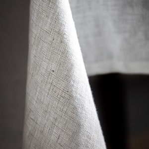 Stonewashed linen tablecloth in off white/Cream white softened linen tablecloth/Dinner Tablecloth/free shipping image 7