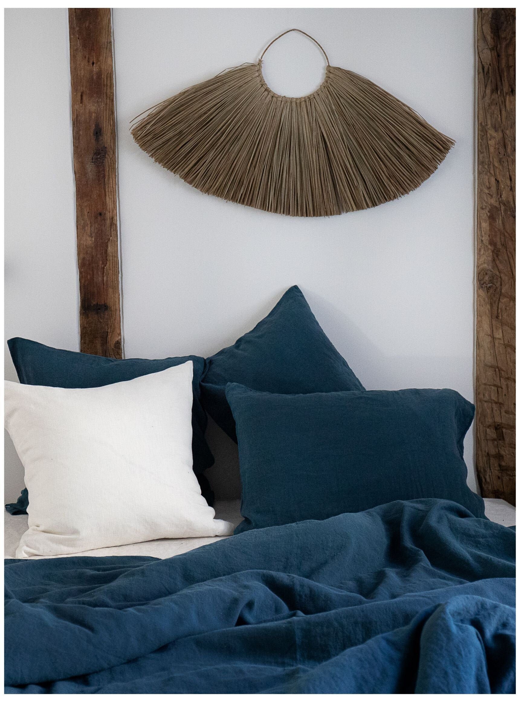 Dark Blue Linen Duvet Cover/stonewashed Linen Bedding/linen Etsy