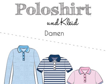 Papier-Schnittmuster für Damen Frauen Poloshirt Bekleidung Fadenkäfer Nähanleitung