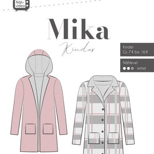 Paper pattern coat children sewing instructions paper sheet thread beetle &quot;Mika&quot;