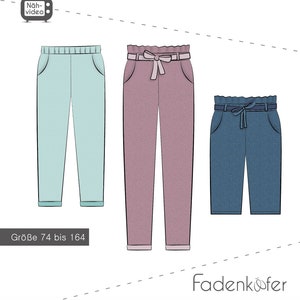 Paper pattern sewing instructions children&#39;s trousers trousers for children &quot;Nora&quot; Fadenkäfer