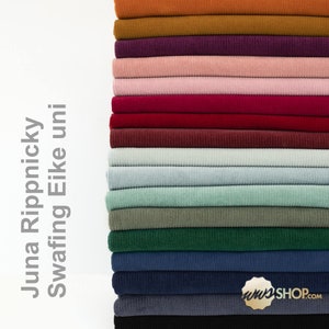 Cord jersey Rippnicky stretch cord Juna from SWAFING 50 cm black purple green blue and much more.