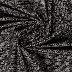 Glamoursweat Sweat Cotton black grey 0.5 meters