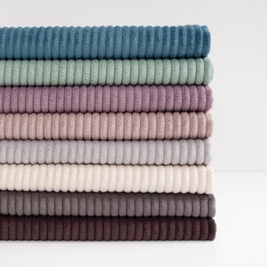 Corduroy wide cord Wanja SWAFING 50 cm gray old pink petrol