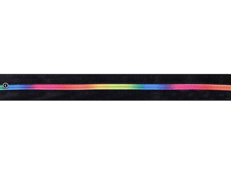 Reißverschluss Regenbogen endlos 6 mm breit Meterware Spirale inkl. Zipper Bild 2