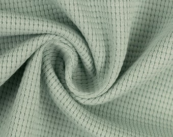 Waffeljersey mint grün zum nähen uni Baumwolljersey 0,5 Meter 100% Baumwolle