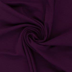Sweat uni plum roughened Eike SWAFING cotton sweat 50 cm