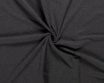 Sweat dark gray mottled, sold by the meter, 0.5 m lightweight fabric for jogging pants, hoodies, shirts and jackets
