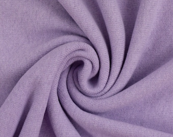 Knitted fabric Bene brushed Swafing plain lilac 0.5 meters