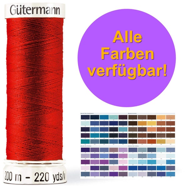Gütermann Allesnäher Nähgarn 200m, Farbauswahl über 300 Farben