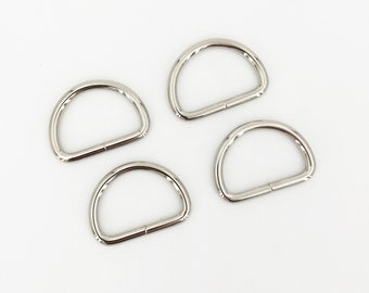 D-rings 30 mm silver 4 pieces