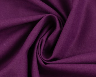 Cotton woven fabric purple uni Swafing 0.5 meters