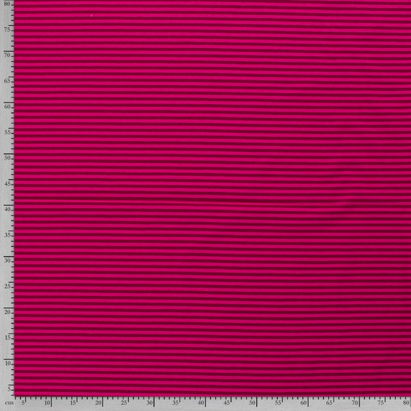 Cotton-jersey stripes stripes burgundy pink 0.5 meters