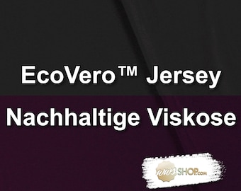 Ecovero™ sustainable viscose jersey violet or black 0,5 m by the meter