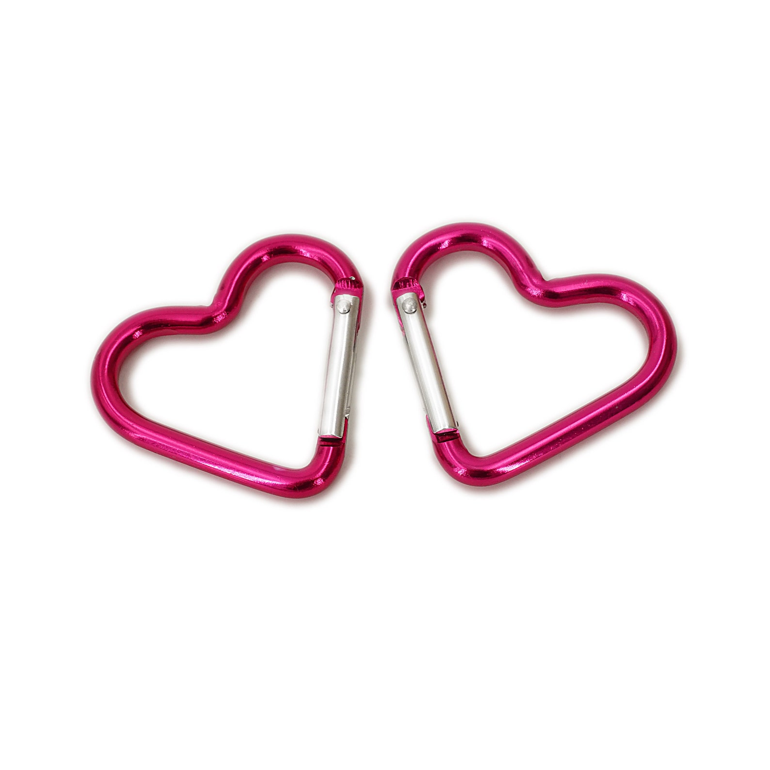 Carabiner Heart Pink 2 Pieces 45 Mm Etsy Denmark