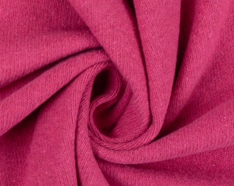 Knitted fabric Bene roughened Swafing plain erika pink 0.5 meters