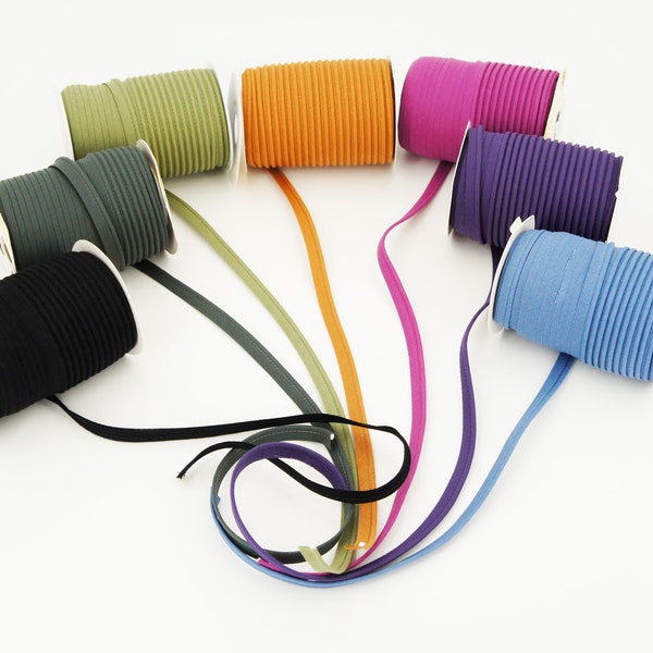 Piping tape plain, various colours, 10 mm, each 3 m (0,80 EUR/meter)