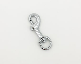 Carabiner hook silver 10 x 54 mm