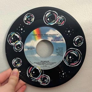 Bubbles Custom Hand-Painted Vinyl Record