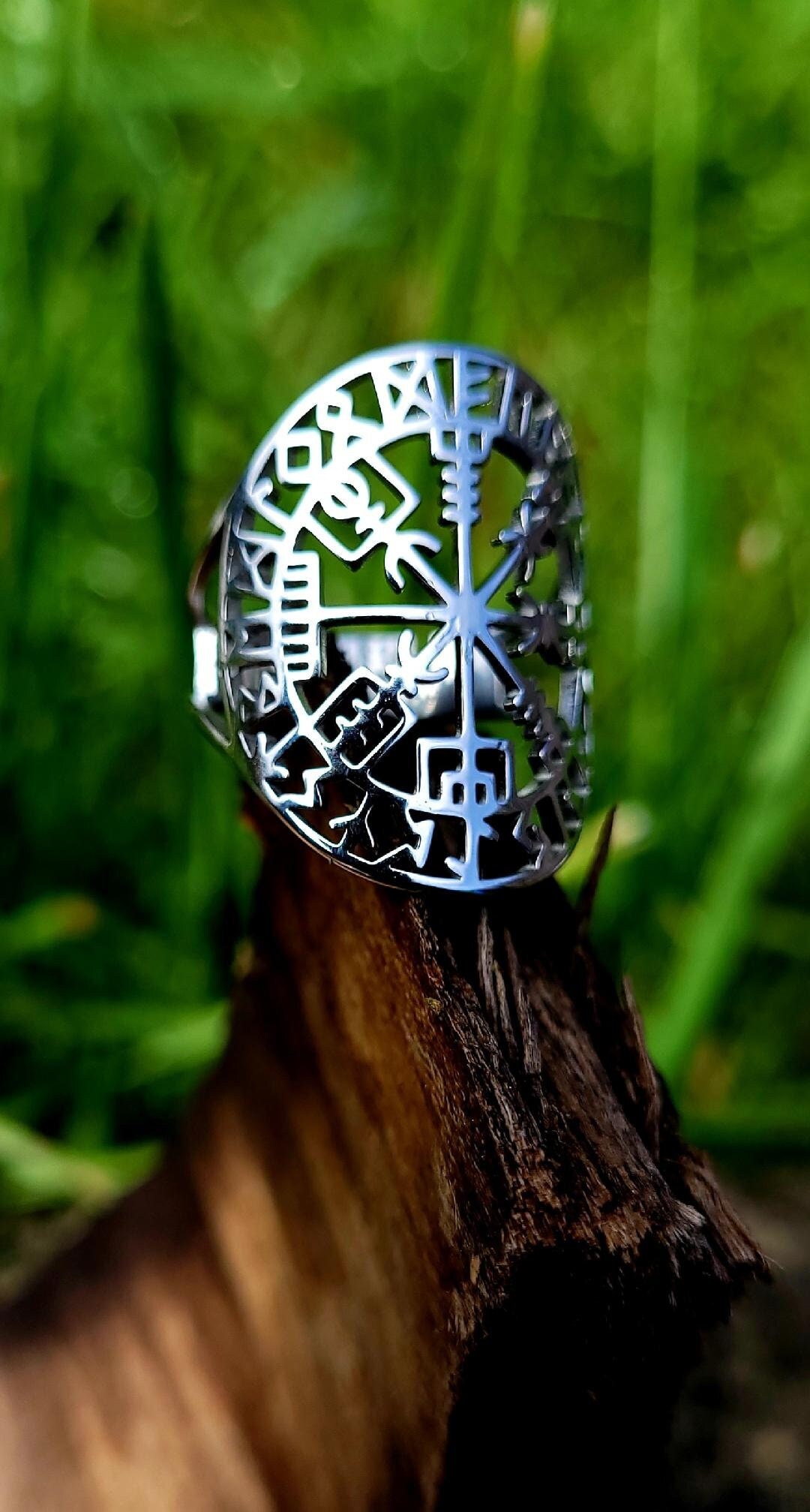 Handmade Stainless Steel Viking Witch Wicca Women Rings Witchcraft Good ...