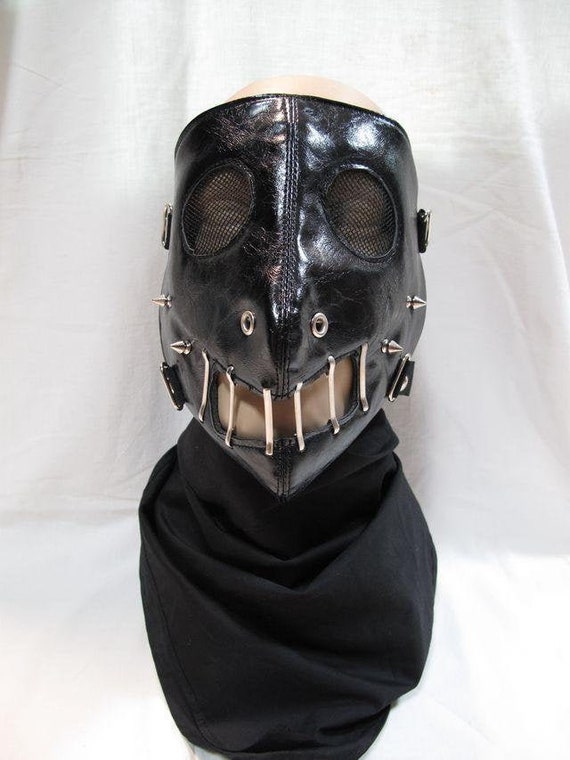 Gothic Leather Mask for the Whole Face. Rocker, Metal, Punk
