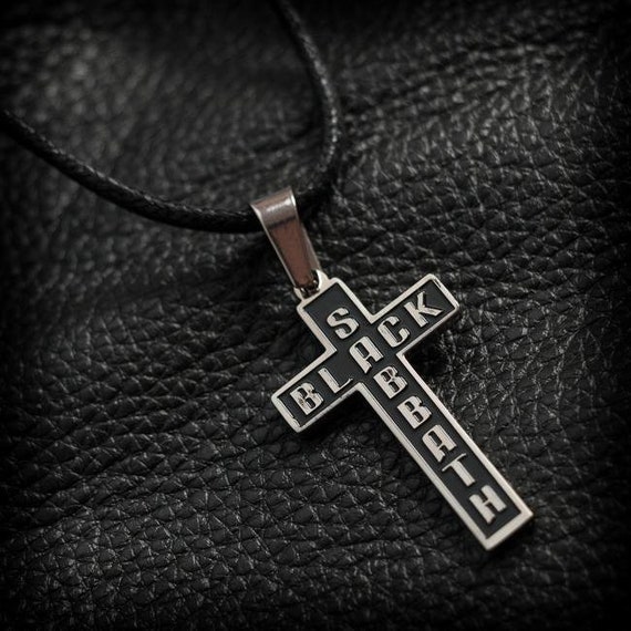 Handmade Stainless Steel Black Sabbath Cross Pendant Necklace - Black Sabbath Cross Pendant Handmade Stainless Steel Black Sabbath Cross Pendant Necklace - Black Sabbath Cross Pendant