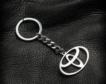 Schlüsselanhänger aus Leder mit Toyota Logo kostenloser Versand!! 