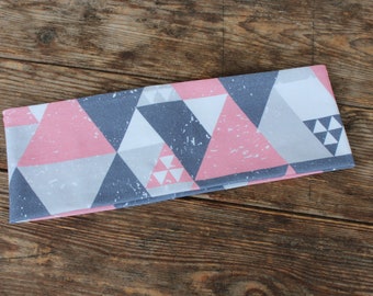 Headband, headband, sports headband, sports hairband, hairband, sports band, sports band, sporthead band, triangles grey