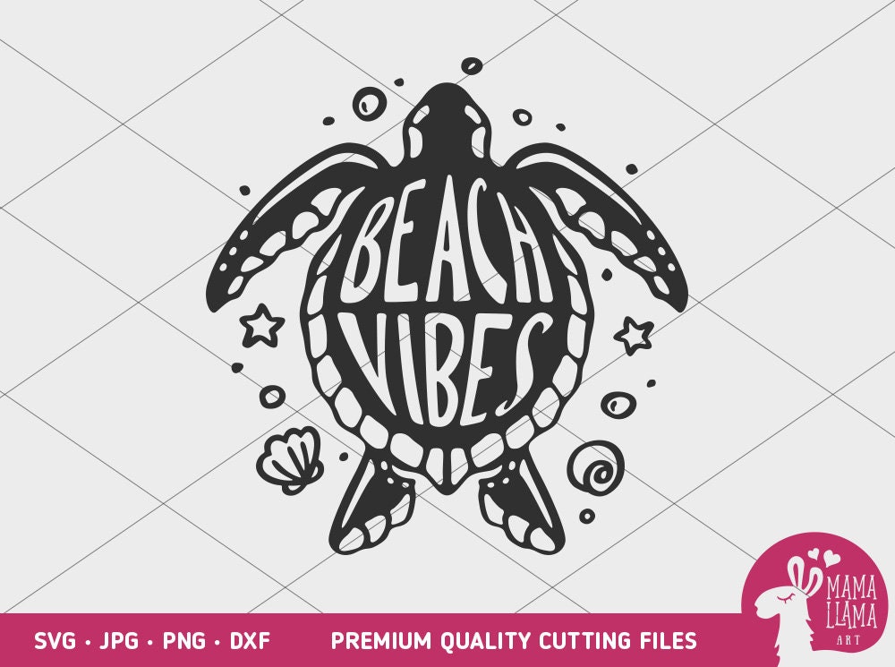 Turtle SVG Beach SVG Beach Vibes SVG Summer Svg Beach | Etsy