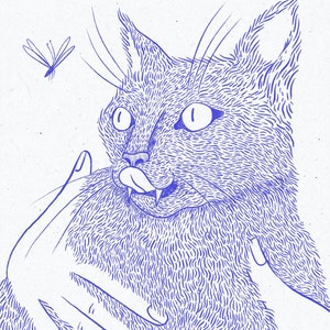 Poster, Cat, Wall Art, Wall Print, Funny Cat Poster, Cat Lover Gift