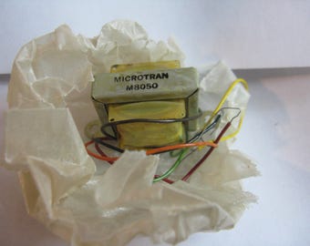M8050 Microtran miniature transformer had stock nr 5950-01-015-1722 w/original box and original datasheets in box as well possibly 400 hz