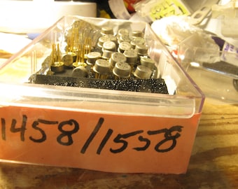 qty 2 of each CA1558T RCA op amps metal can pack as well as 2  MC1458T 1974 Motorola op amps old stock items from estate sale TOTAL of 4 ics