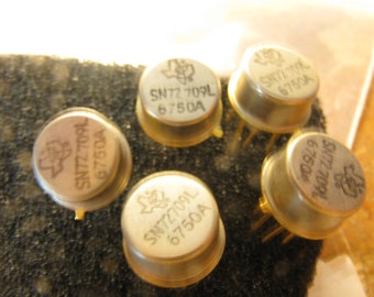LOT of 5 SN72709L  Texas  Instruments Op amp tye NTE909 similar to LM709 types