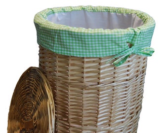 Panier à linge beige rond D.46 H.62 25Rd-c