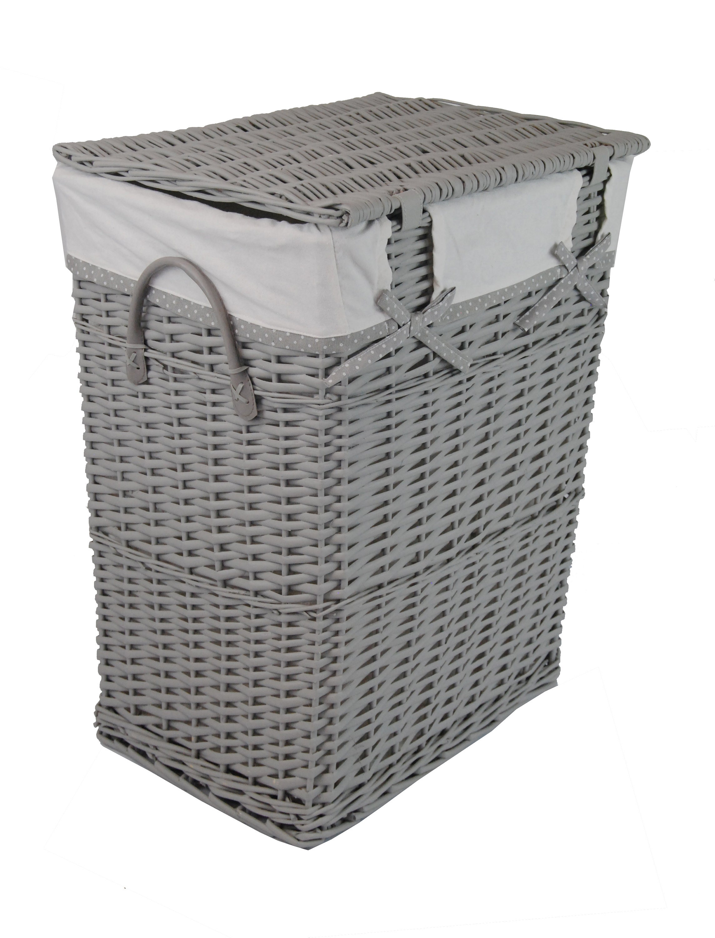 Coffre à linge slim 43L 'Novi' gris anthracite 43l 46x29x55cm - L'Incroyable